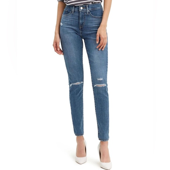 NWT Levi’s 311 Hypersoft Shaping Skinny Jeans Lightly Distressed Denim Size 16 - Picture 6 of 16